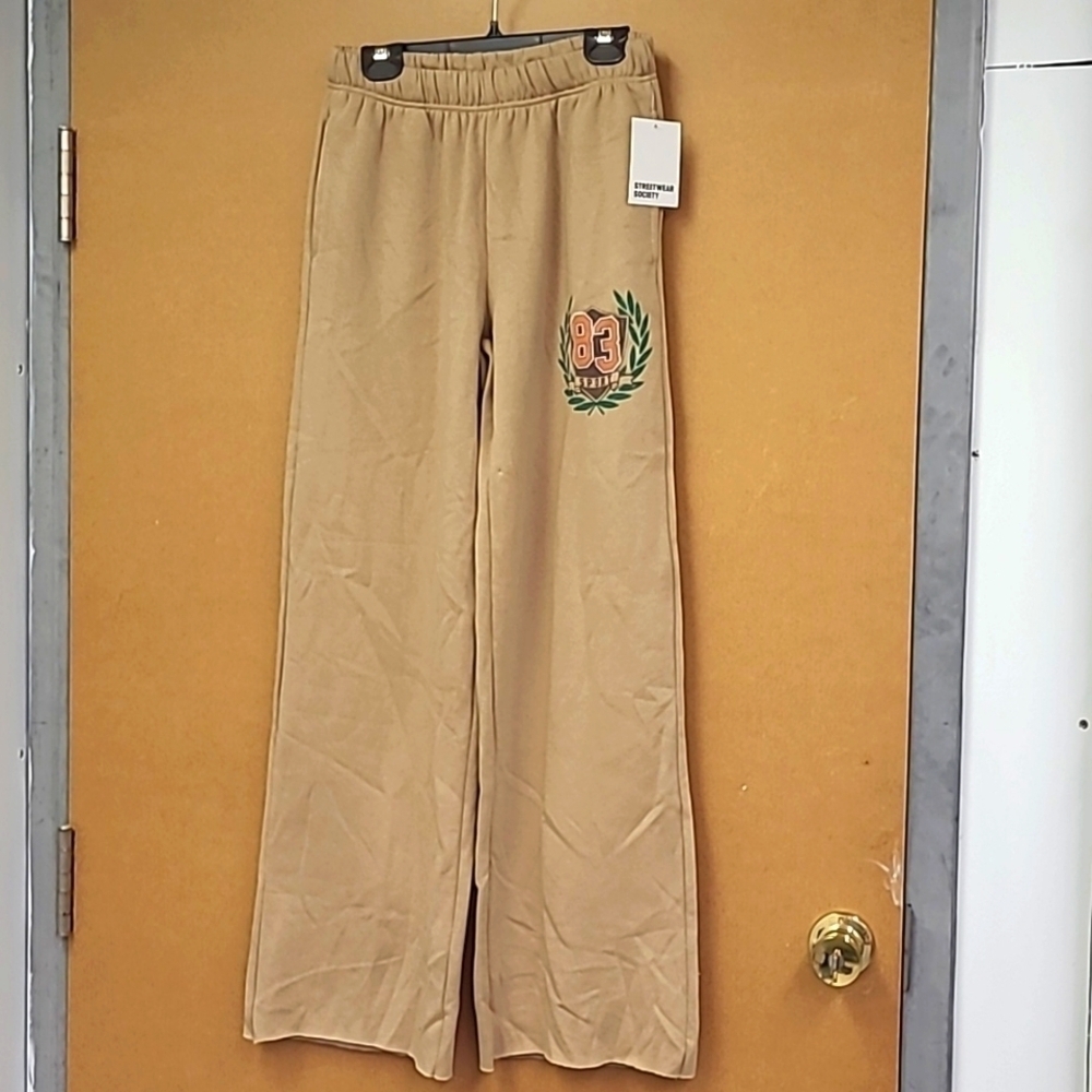 Streetwear Society Size S Tan Fleece Lined Sweatpants